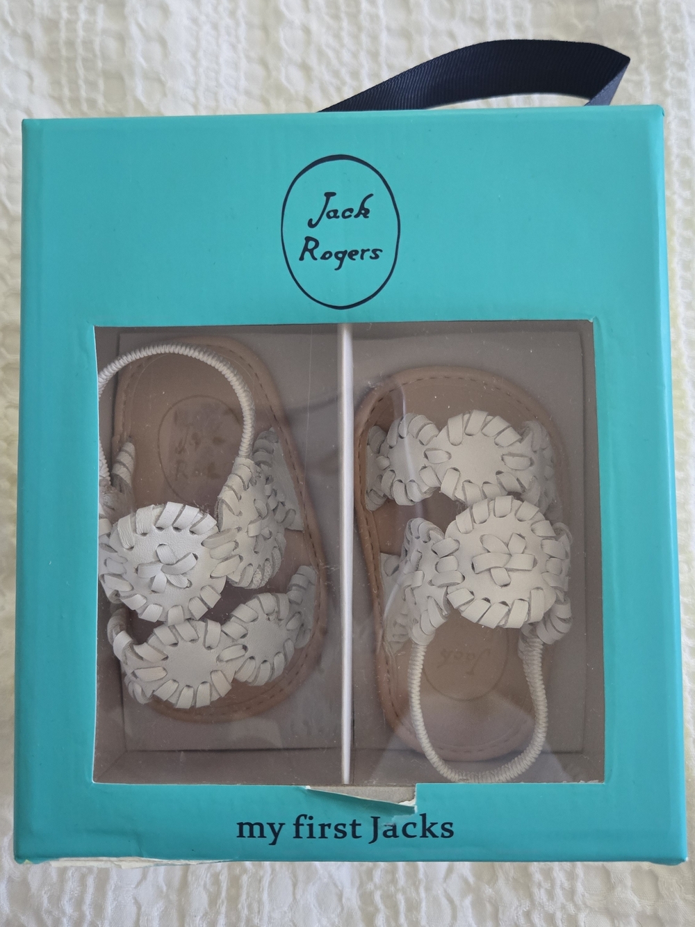 Jack Rogers Kids Cream Floral Walker Sandals Baby Size 1